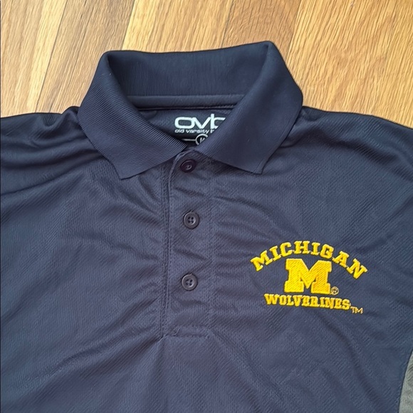 University of Michigan U of M Men's Navy Polo Shirt Embroidered Logo Size M - Picture 2 of 4